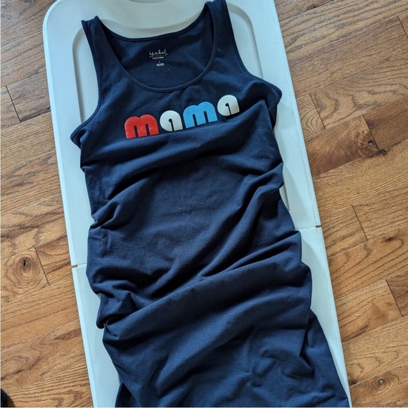 Navy 'Mama' Dress by Isabel Maternity - Picture 2 of 3